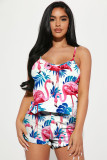 Fashion Print Sling Tops And Shorts Two Piece Set YD-8740