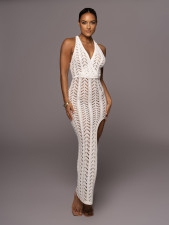 Sexy Hollow Out Knits Beach Maxi Dress ZSD-0282