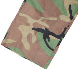 Camouflage Print High Waist Pants SH-390510