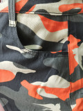 Camouflage Print Bandage Slit Long Skirts CM-8682