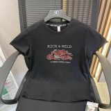 Hot Drill Print Shirt Sleeve T Shirt GDNY-1038
