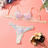 Floral Embroidered Lingerie Bra Erotic Set GAXL-2071