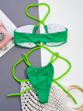 Solid Color Bandage Sexy Bikinis Two Piece Set CSYZ-D82K