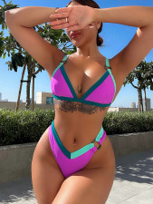 Sexy Color Block Two Piece Bikinis CSYZ-A17H