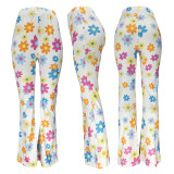 Casual Print Flare Pants CH-23051