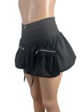 High Waisted Pleated Puffy Skirt ML-7521