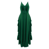 Sexy Sling Ruffle Long Dress GYLY-10151