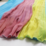 Sleeveless Multicolor Loose Pleated Maxi Dress GYLY-10132