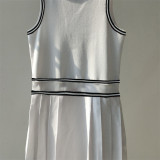 Pleated Sleeveless Casual Dress FNN-8712