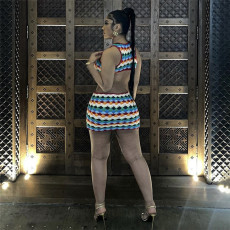Fashion Sexy Hollow Slim Fit Printed Dress DLSF-K23D28014