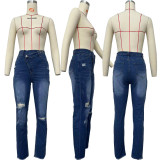 Fashion Holes Slash Zipper Jeans OD-8569