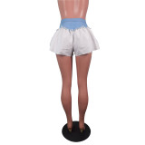 Fashion Denim Splicing Slim Shorts BS-1351