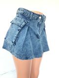 Casual Denim Slim Mini Skirt LX-3549
