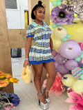 Fashion Knit Color Block Slim Mini Dress GDYF-6900
