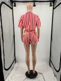 Fashion Stripe Loose Casual Home Two Piece Set XMF-300