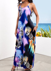 Fashion Print Sling Loose Maxi Dress SMR-12098