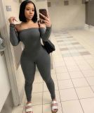 Sexy Off The Shoulder Full Sleeve Bodycon Jumpsuits YNB-7051