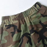 Casual Letter Patch Camouflage Shorts LSD-1335