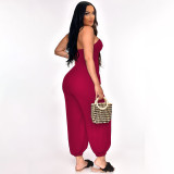 Casual Solid Color Halter Jumpsuit GHF-149