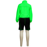 Contrast Color Patchwork Long Sleeve Shorts Sport Set YF-9394