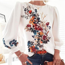 Fashion Print Long Sleeve Pullover FSXF-F541