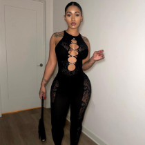 Sexy Hollow Out Tight Jumpsuits XEF- W23Q30955