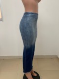 Fashion Slit Tassel Denim Long Skirt LSD-1386