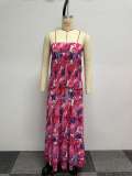 Plus Size Print Half Sleeve+Tube Tops Dress 2 Piece Set NY-2772