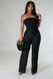 Solid See Through High Waist Loose Pants ME-8420