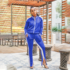 Casual Patchwork Off Shoulder Sport Pants Suit SFY-2342