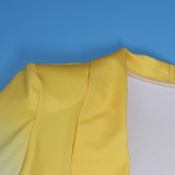 Plus Size Gradient Color Long Sleeve Slim Blazer  NY-K2801