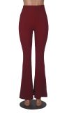Fahion Solid Color Micro Flare Pants MZ-2806
