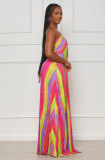 Sexy Print Tie Up Maxi Dress XHXF-366