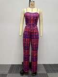 Sexy Print Tube Tops And Wide Leg Pants 2 Piece Set NY-10580