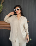 Fashion Loose Solid Color Casual Home Two Piece Suit CM-8694