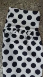Polka Dot Print Long Sleeve Shirt Dress SMR-11929