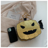 Halloween Pumpkin Sequin Chain Shoulder Crossbody Bag HCFB-121