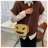 Halloween Pumpkin Sequin Chain Shoulder Crossbody Bag HCFB-121