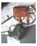 Retro Lock PU Leather Tote Small Square Bag HCFB-9022