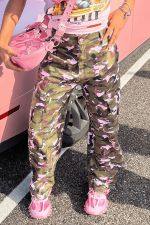 High Waist Camouflage Pocket Multicolor Pants GSMJ-6931