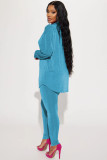 Casual Solid Color Long Sleeve Two Piece Pants Set YD-8775