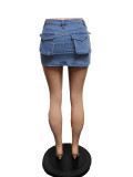 Sexy Pocket Slim Denim Skirts QXTF-8787