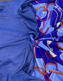 Casual Print Lapel Shirt Dress YZCF-2147