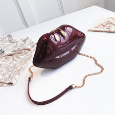 Patent Leather Lip Crossbody Banquet Bag HCFB-SH303338