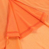 Solid Color Lace Sling Midi Dress FL-23424