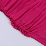 Lace Mesh Suspender Maxi Dress FL-23451