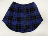Plus Size Layered Underlay Bottom Half Plaid Skirt GOFY-15888