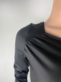 Sexy Slash Neck Drawstring Slit Midi Dress LSL-0003