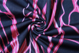 Fashion Print Long Sleeve Coat+Tie Up Vest Three Piece Pants Set XEF-34569