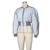 Long Sleeve Zipper Warm Casual Padded Cotton Jacket ZSD-0603